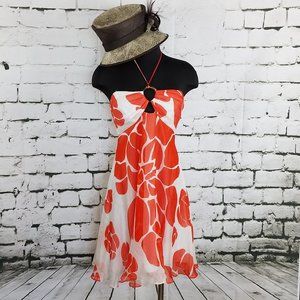 Orange & White Sundress by Milly of New York